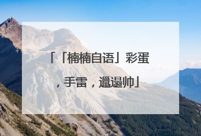「楠楠自语」彩蛋，手雷，邋遢帅