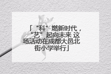 “科”燃新时代，“艺”起向未来 这场活动在成都大邑北街小学举行