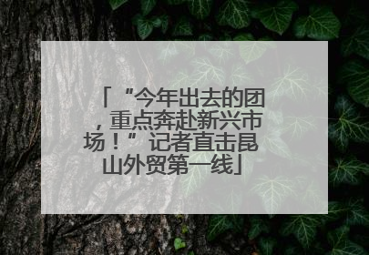 “今年出去的团，重点奔赴新兴市场！”记者直击昆山外贸第一线