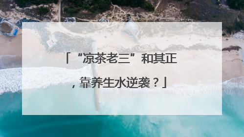 “凉茶老三”和其正，靠养生水逆袭？