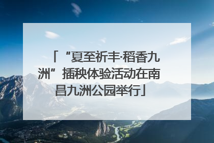 “夏至祈丰·稻香九洲”插秧体验活动在南昌九洲公园举行