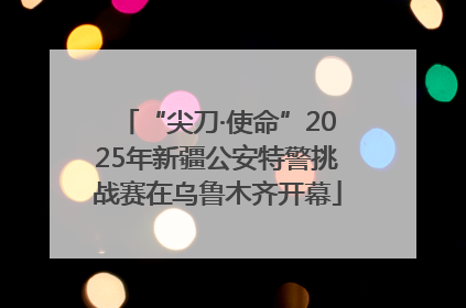 “尖刀·使命”2025年新疆公安特警挑战赛在乌鲁木齐开幕