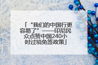 “我们的中国行更容易了”——印尼民众点赞中国240小时过境免签政策