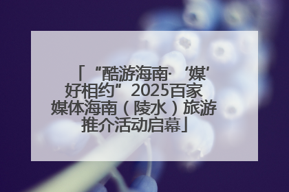 “酷游海南·‘媒’好相约”2025百家媒体海南（陵水）旅游推介活动启幕