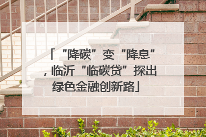 “降碳”变“降息”，临沂“临碳贷”探出绿色金融创新路