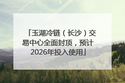 玉湖冷链（长沙）交易中心全面封顶，预计2026年投入使用