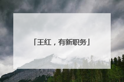 王红，有新职务
