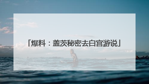 爆料：盖茨秘密去白宫游说