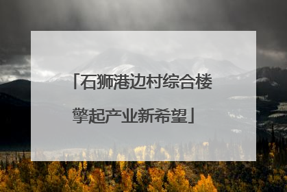 石狮港边村综合楼擎起产业新希望