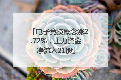 电子竞技概念涨2.72%，主力资金净流入21股