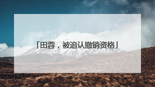 田蓉，被追认撤销资格