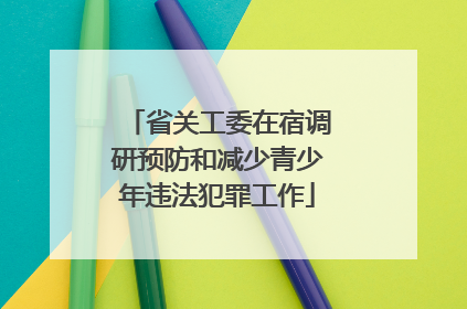 省关工委在宿调研预防和减少青少年违法犯罪工作