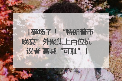 砸场子！“特朗普币晚宴”外聚集上百位抗议者 高喊“可耻”