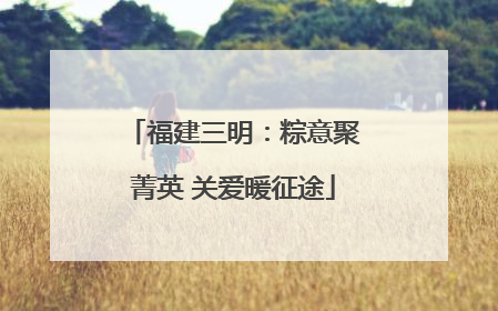 福建三明：粽意聚菁英 关爱暖征途