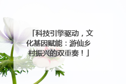 科技引擎驱动，文化基因赋能：游仙乡村振兴的双重奏！