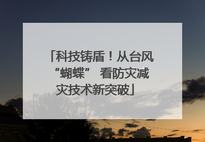 科技铸盾！从台风“蝴蝶” 看防灾减灾技术新突破