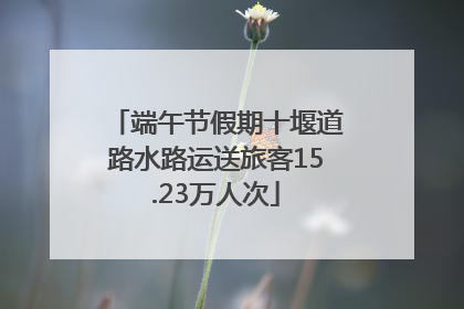 端午节假期十堰道路水路运送旅客15.23万人次