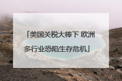 美国关税大棒下 欧洲多行业恐陷生存危机