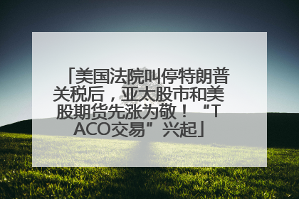 美国法院叫停特朗普关税后，亚太股市和美股期货先涨为敬！“TACO交易”兴起