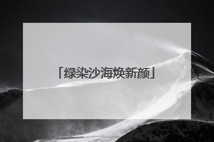 绿染沙海焕新颜