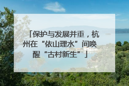 保护与发展并重，杭州在“依山理水”间唤醒“古村新生”