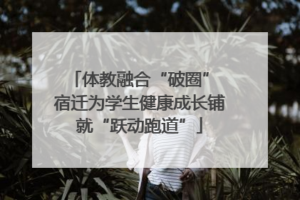 体教融合“破圈” 宿迁为学生健康成长铺就“跃动跑道”