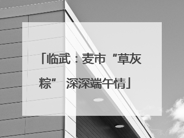 临武：麦市“草灰粽” 深深端午情