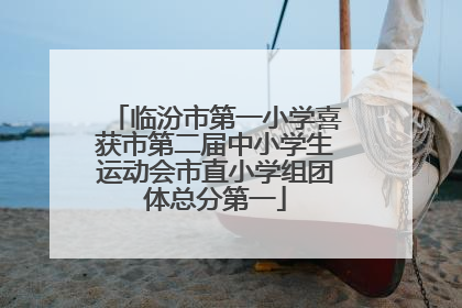 临汾市第一小学喜获市第二届中小学生运动会市直小学组团体总分第一