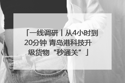 一线调研丨从4小时到20分钟 青岛港科技升级货物“秒通关”