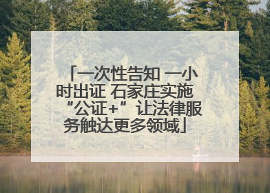一次性告知 一小时出证 石家庄实施“公证+”让法律服务触达更多领域