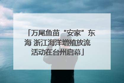 万尾鱼苗“安家”东海 浙江海洋增殖放流活动在台州启幕