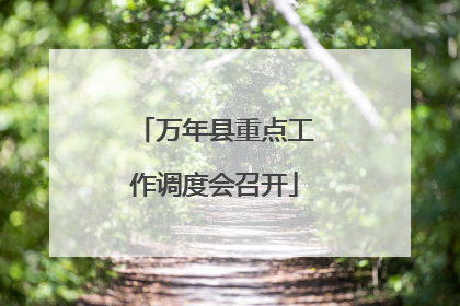 万年县重点工作调度会召开