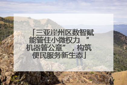 三亚崖州区数智赋能管住小微权力 “机器管公章”，构筑便民服务新生态