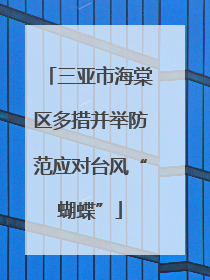 三亚市海棠区多措并举防范应对台风“蝴蝶”