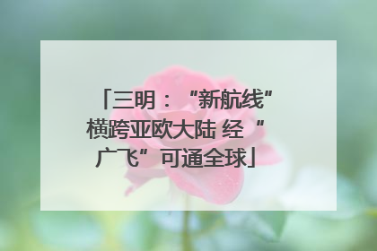 三明：“新航线”横跨亚欧大陆 经“广飞”可通全球