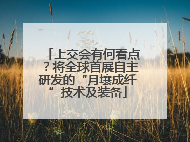 上交会有何看点？将全球首展自主研发的“月壤成纤”技术及装备