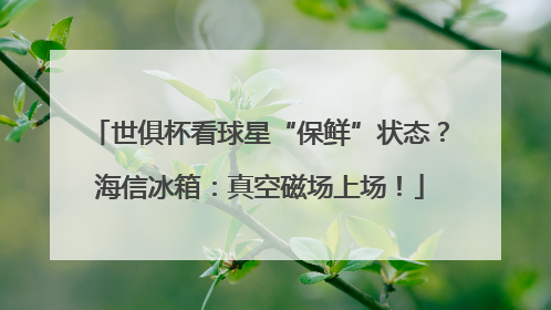 世俱杯看球星“保鲜”状态？海信冰箱：真空磁场上场！
