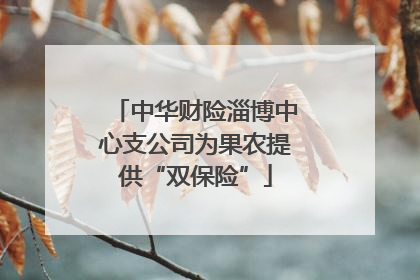 中华财险淄博中心支公司为果农提供“双保险”