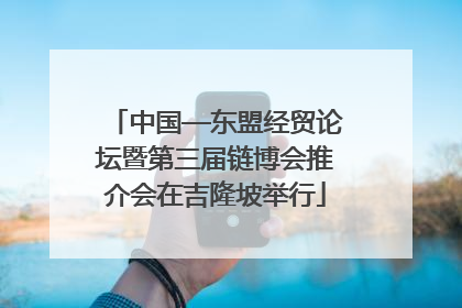 中国—东盟经贸论坛暨第三届链博会推介会在吉隆坡举行