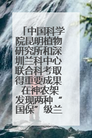 中国科学院昆明植物研究所和深圳兰科中心联合科考取得重要成果 在神农架发现两种“国保”级兰花