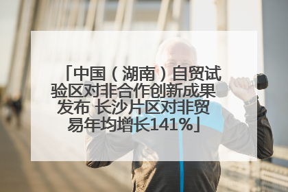 中国（湖南）自贸试验区对非合作创新成果发布 长沙片区对非贸易年均增长141%
