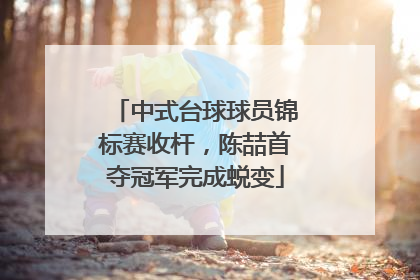 中式台球球员锦标赛收杆，陈喆首夺冠军完成蜕变