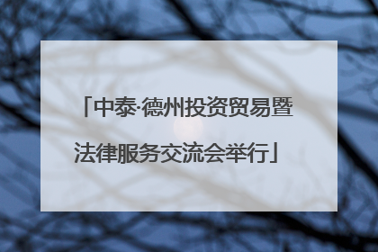 中泰·德州投资贸易暨法律服务交流会举行