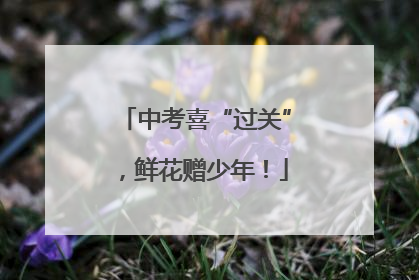 中考喜“过关”，鲜花赠少年！