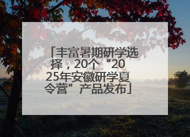 丰富暑期研学选择，20个“2025年安徽研学夏令营”产品发布