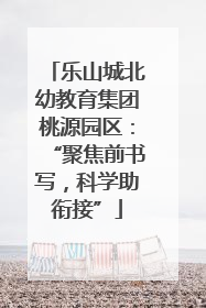 乐山城北幼教育集团桃源园区：“聚焦前书写，科学助衔接”