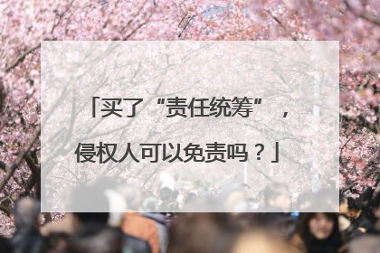 买了“责任统筹”，侵权人可以免责吗？