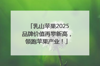 乳山苹果2025品牌价值再攀新高，领跑苹果产业！