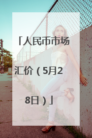 人民币市场汇价（5月28日）