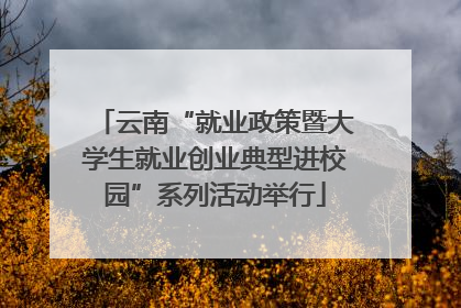 云南“就业政策暨大学生就业创业典型进校园”系列活动举行